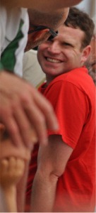 Fiachra Ó Luain in the earlier days of the humanitarian voyage to Gaza.